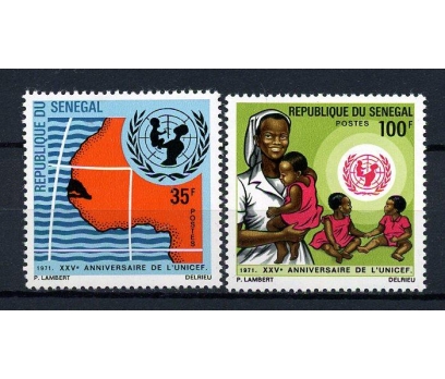 SENEGAL ** 1971 UNİCEF 25.YIL TAM SERİ (040115)