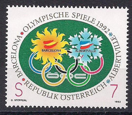 1992 Avusturya Kış Olimpiyat Oyunları Damgasız** 1