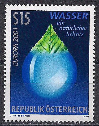 2001 Avusturya Europa Cept Su Damgasız** 1