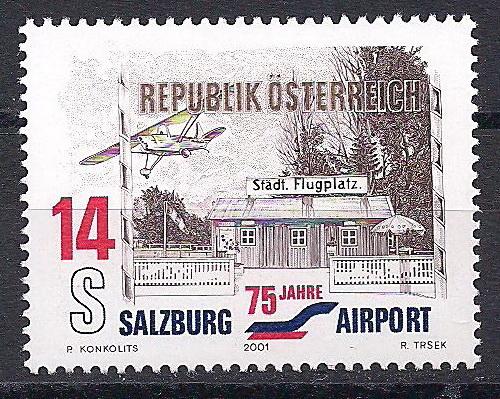 2001 Avusturya Salzburg Airport 75.Yıl Damgasız** 1