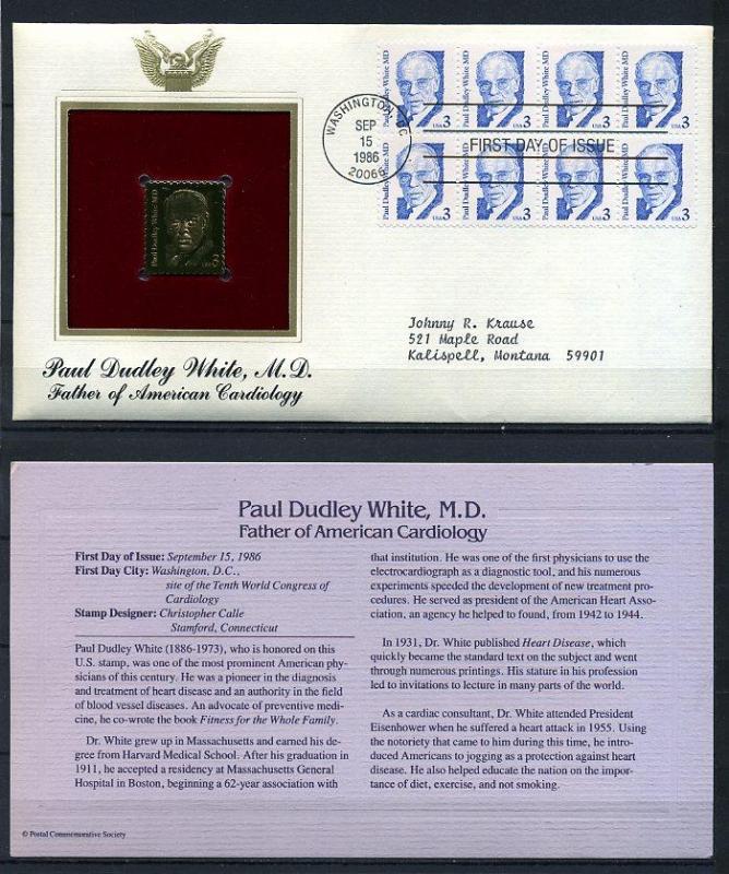 ABD GOLD FDC 1986 PAUL DUDLEY WHITE SÜPER (170315) 2