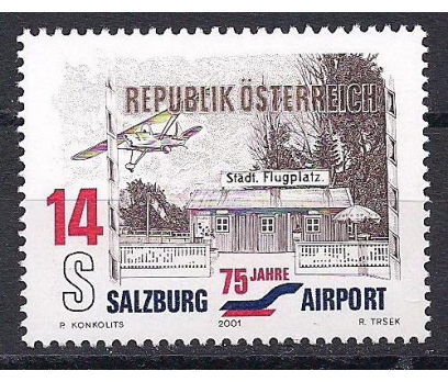 2001 Avusturya Salzburg Airport 75.Yıl Damgasız**