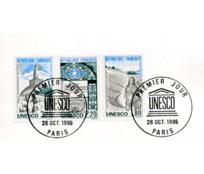 FRANSA 1985 HATIRA FÖYÜ UNESCO SÜPER (120315) 2 2x