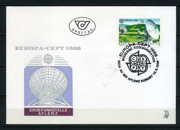 AVUSTURYA FDC 1988 EUROPA CEPT SÜPER (100515) 1