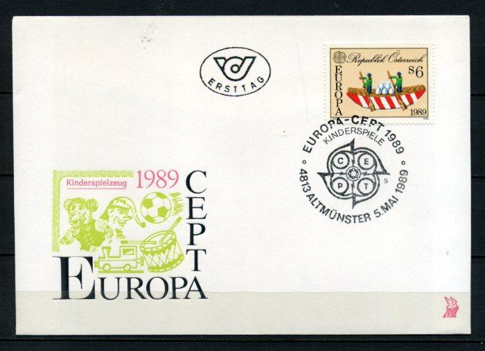 AVUSTURYA FDC 1989 EUROPA CEPT SÜPER (100515) 1