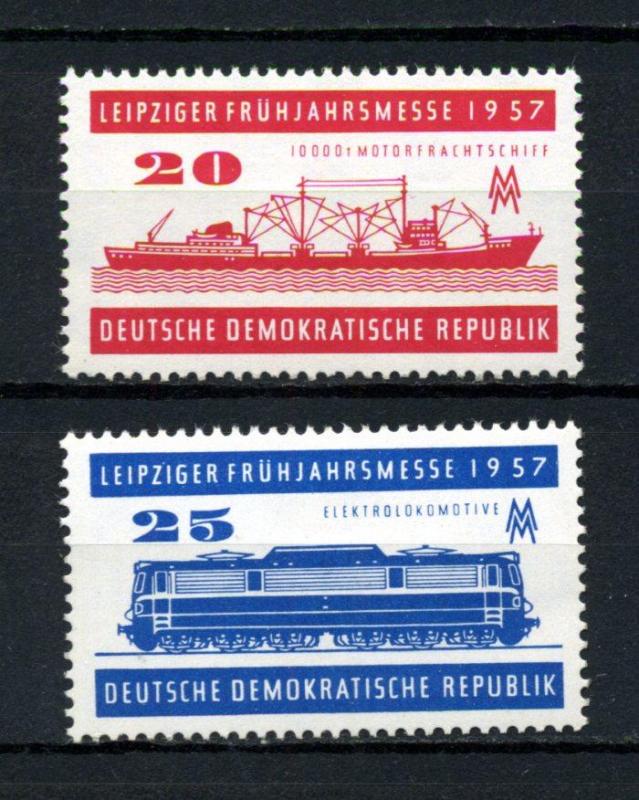 DDR ** 1957 LEİPZİG F. GEMİ & TREN TAM S.(130515) 1