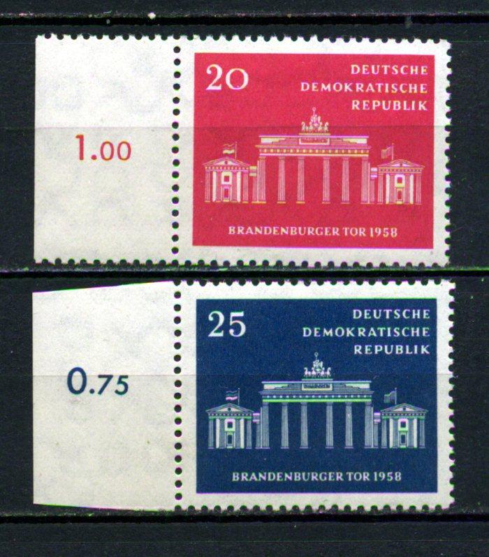DDR ** 1958 BRANDENBURGER KAPISI TAM SERİ (130515) 1
