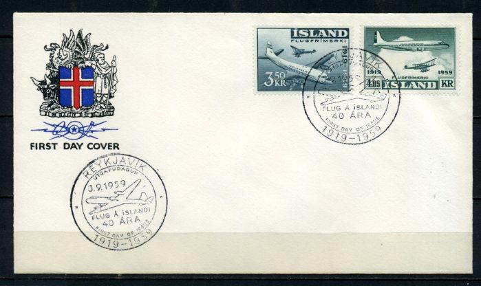 İZLANDA FDC 1959 UÇAKLAR SÜPER (100515) 1