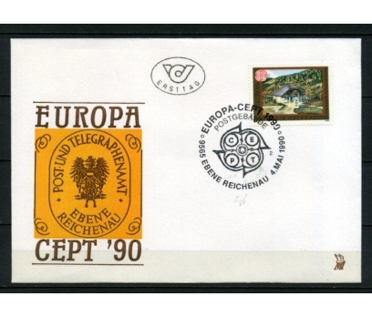 AVUSTURYA FDC 1990 EUROPA CEPT SÜPER (100515)