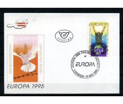 AVUSTURYA FDC 1995 EUROPA CEPT SÜPER (100515) 1 2x