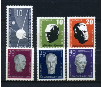 DDR ** 1957-58 TEMATİK 2 TAM SERİ (130515) 1 2x
