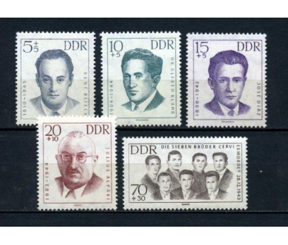 DDR ** 1962 ÜNLÜLER TAM SERİ SÜPER(170515) 1 2x