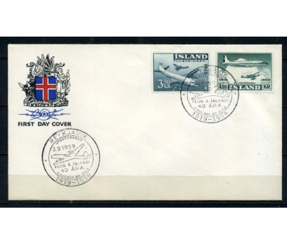 İZLANDA FDC 1959 UÇAKLAR SÜPER (100515) 1 2x