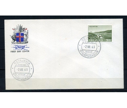 İZLANDA FDC 1963 MANZARA SÜPER (100515) 1 2x