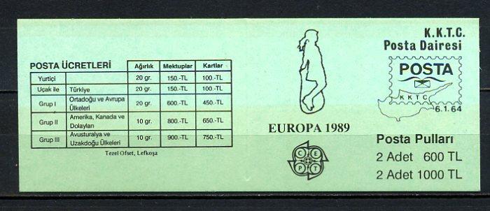 KKTC ** 1989 EUROPA CEPT KARNE (240615) 2