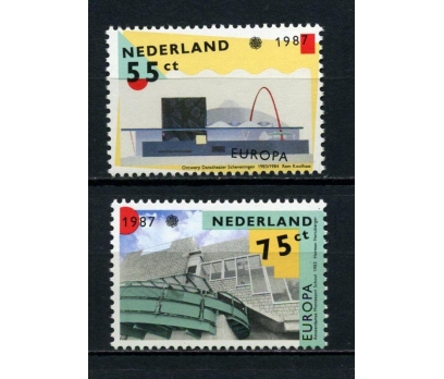 HOLLANDA ** 1987 EUROPA CEPT TAM SERİ (230615) 1 2x