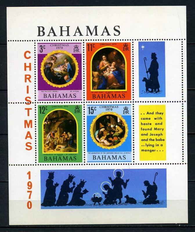 BAHAMA ** 1970 CHRISTMAS BLOK (140715) 1