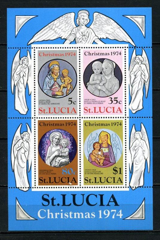 ST.LUCİA ** 1974 CHRISTMAS  BLOK (160715) 1