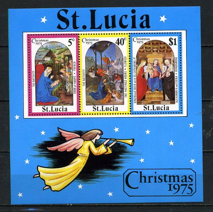 ST.LUCİA ** 1975 CHRISTMAS  BLOK (160715) 1