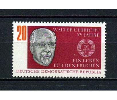 DDR ** 1968 WALTER ULBRİCHT 75.D.Y. TAM S.(190715)