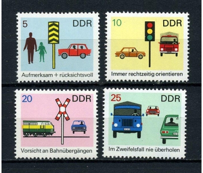 DDR ** 1969 YOL GÜVENLİĞİ TAM SERİ (0224) 1 2x