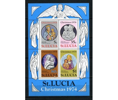 ST.LUCİA ** 1974 CHRISTMAS  BLOK (160715) 1 2x