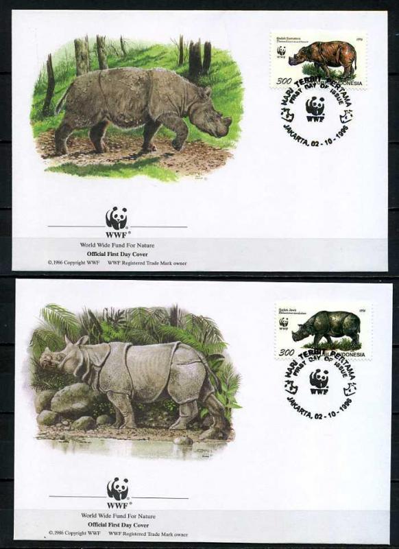 ENDONEZYA 1996 FDC WWF GERGEDANLAR 4 ZARF (040915) 3