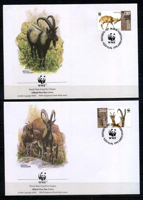 ERMENİSTAN1996 FDC WWF DAĞ KEÇİLERİ 4 ZARF(080915) 3