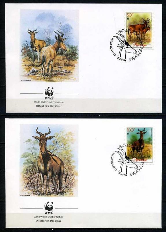 MOZAMBİK 1991 FDC WWF DAĞ KEÇİLERİ 4 ZARF (040915) 2