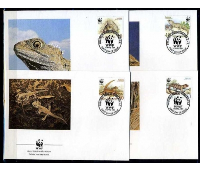 Y.ZELANDA 1991 FDC WWF TUATARALAR 4 ZARF (040915) 1 2x
