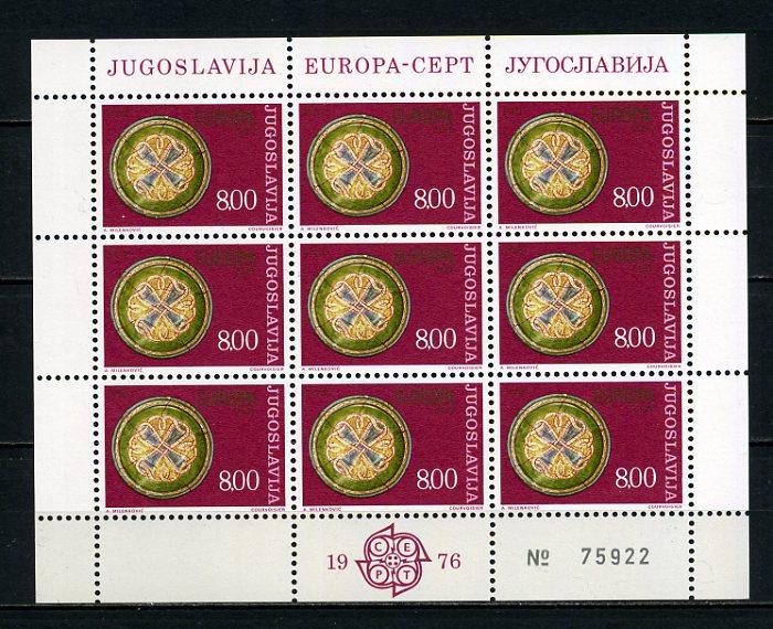 YUGOSLAVYA ** 1976 EUROPA CEPT KLEİNBOGEN (170915) 3