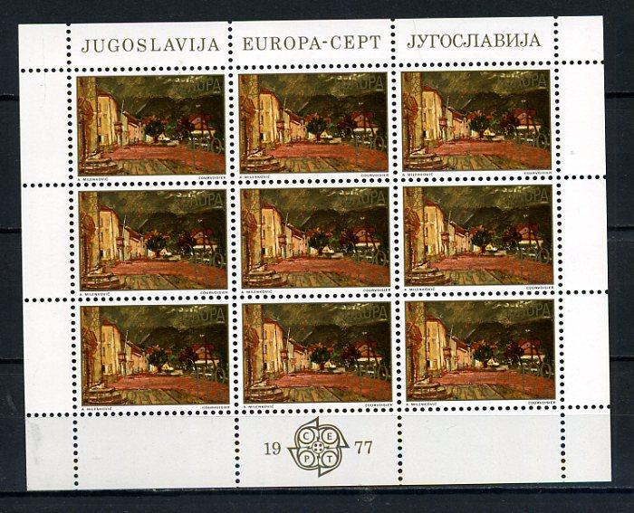 YUGOSLAVYA ** 1977 EUROPA CEPT KLEİNBOGEN (170915) 2