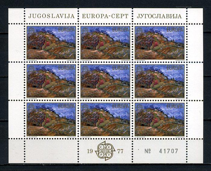 YUGOSLAVYA ** 1977 EUROPA CEPT KLEİNBOGEN (170915) 3
