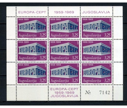 YUGOSLAVYA ** 1969 EUROPA CEPT KLEİNBOGEN (061015) 3 2x