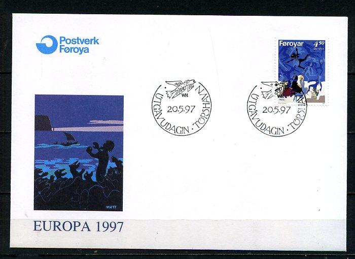 FAROE AD. 1997 FDC EUROPA CEPT SÜPER (008) 2