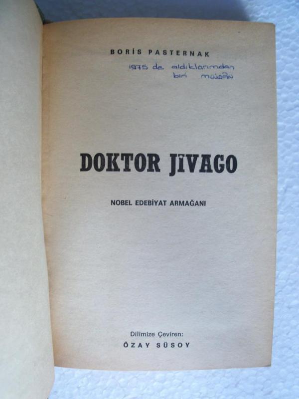 DOKTOR JIVAGO Boris Pasternak ALTIN KİTAPLAR YAYIN 2