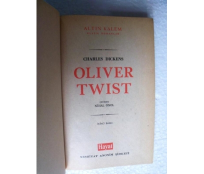 OLIVER TWIST Charles Dickens HAYAT - ALTIN KALEM Y 2 2x
