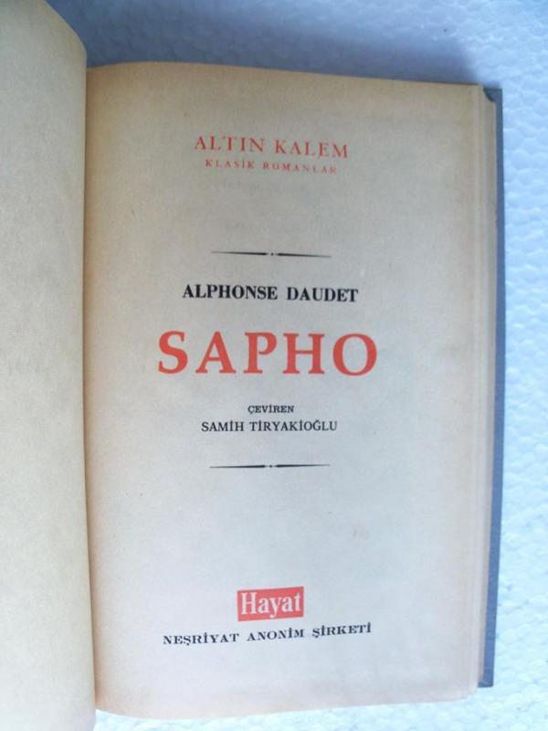SAPHO Alphonse Daudet HAYAT NEŞRİYAT A.Ş. YAY. 2