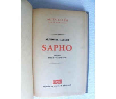 SAPHO Alphonse Daudet HAYAT NEŞRİYAT A.Ş. YAY. 2 2x