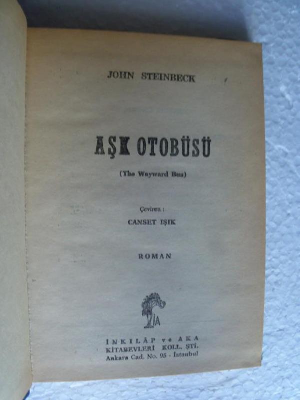 AŞK OTOBÜSÜ John Steinbeck İNKILAP VE AKA KİTABEV 2