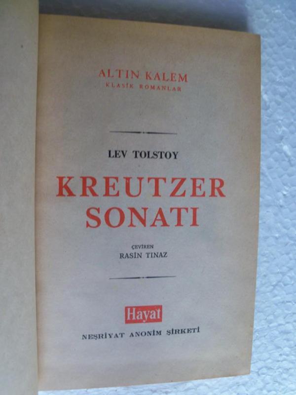 KREUTZER SONATI Lev Tolstoy  HAYAT NEŞRİYAT YAY. 2