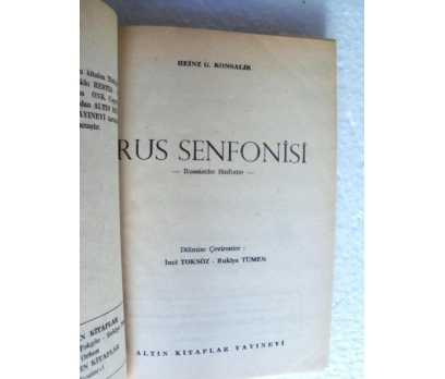 RUS SENFONİSİ Heinz G. Konsalik ALTIN KİTAPLAR YAY 2 2x