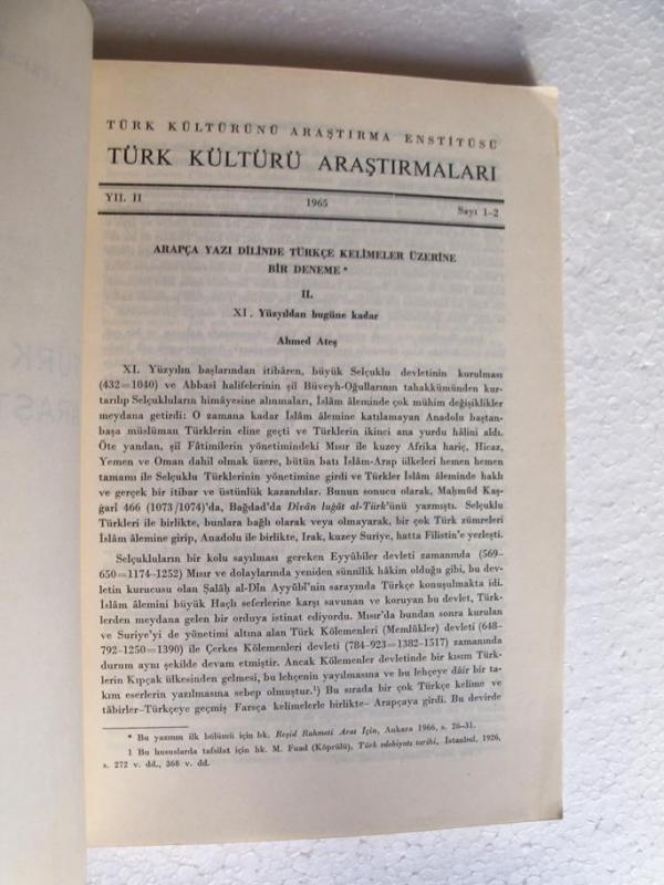 TÜRK KÜLTÜRÜ ARAŞTIRMALARI YIL II 1965 SAYI 1-2 2