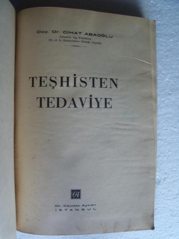 TEŞHİSTEN TEDAVİYE Cihat Abaoğlu 1953 SERMET MATBA 2