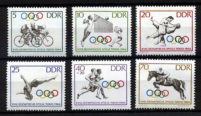 DDR ** 1964 TOKYO OLİMPİYATLARI TAM SERİ (160107) 1