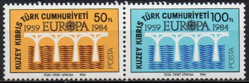 K.K.T.C. 1984 DAMGASIZ AVRUPA CEPT SERİSİ 1