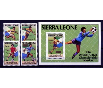 S.LEONE ** 1986 FUTBOL & MEKSİKA 86 S+ BL.(160109) 1 2x