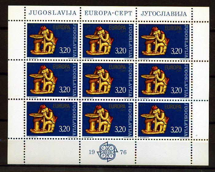 YUGOSLAVYA ** 1976 EUROPA CEPT KLEİNBOGEN (170110) 2