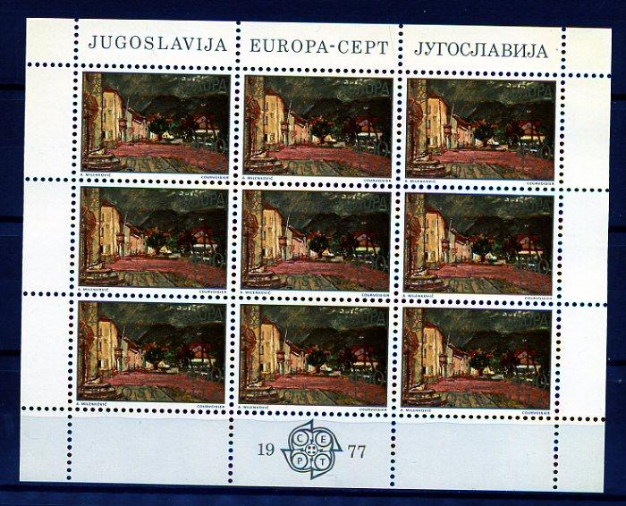 YUGOSLAVYA ** 1977 EUROPA CEPT KLEİNBOGEN (170110) 2