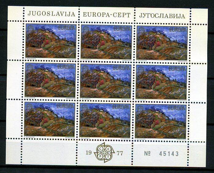 YUGOSLAVYA ** 1977 EUROPA CEPT KLEİNBOGEN (170110) 3